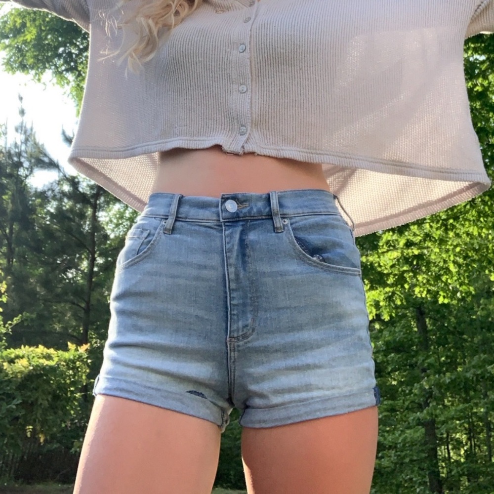 Garage Light Blue Jean Shorts
